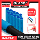 10pcs Heat Shrink Tube Wire Round 4.0x40mm (Blue) Insulated Heat Shrink Tubing Cable Wrap