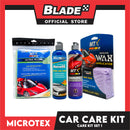 Microtex Car Care Kit Set 1, Includes Wax Applicator, Nanofil 500ml, Nanosil 500ml and Ultra Plush Cloth