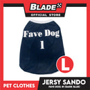 Pet Sando Dri-fit Jersey Blue DG-DF01 (Large) for Small Dog Dri-fit Breathable Jersey, Pet Sport Clothes