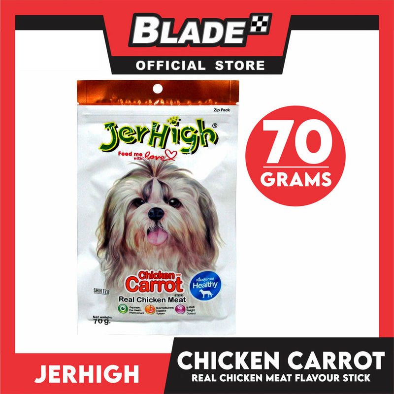 Jerhigh Real Chicken Meat Stick 70g (Chicken Carrot) Dog Treats