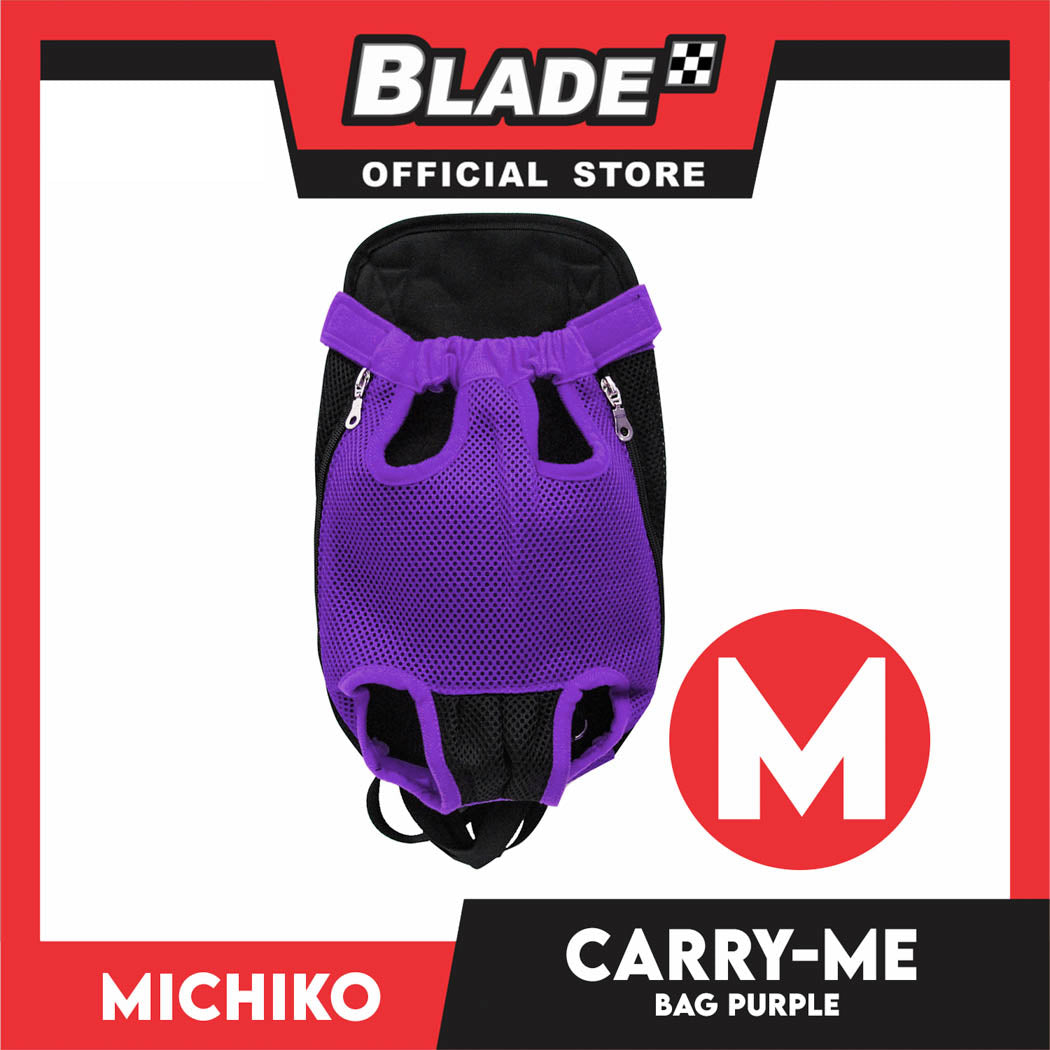 Michiko Carry Me Pet Bag Carrier Purple Medium