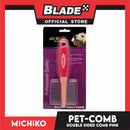 Michiko Double Sided Pet Comb (Pink)