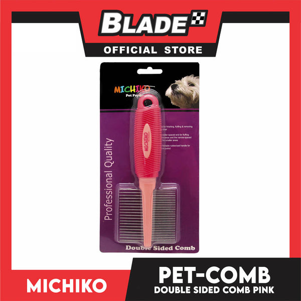 Michiko Double Sided Pet Comb (Pink)