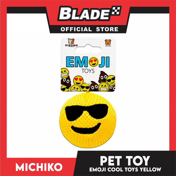 Michiko Emoji Toy Squeaky (Cool) Dog Pet Toy