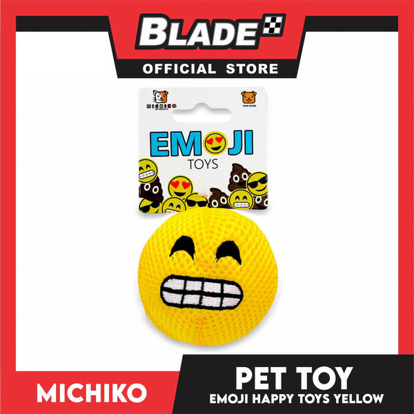 Michiko Emoji Toy Squeaky (Happy) Dog Pet Toy