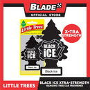 Little Trees Car Air Freshener X-tra Strength 10655 (Black Ice) Hanging Tree Provides Long Lasting Scent