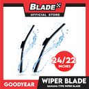 Goodyear Banana Type Universal Wiper Blade 24''/22'' Set Aerodynamic Design