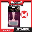 Michiko Slicker Brush Pink Color (Medium) Pet Brush, Pet Grooming