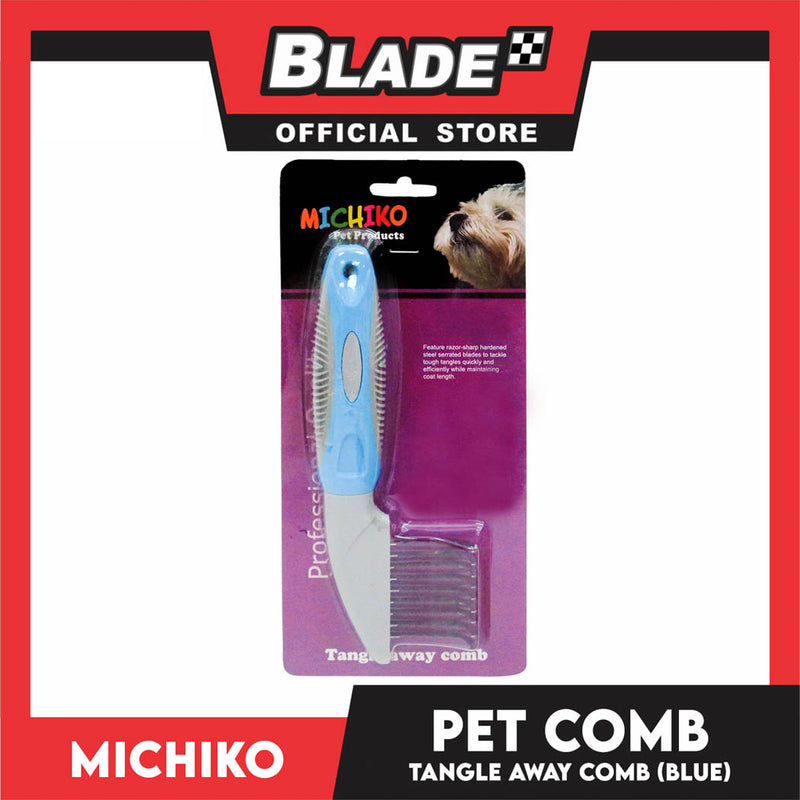 Michiko Tangle Away Pet Comb (Blue) Pet Grooming