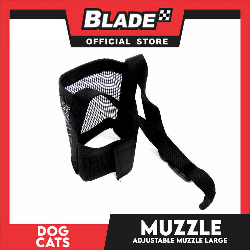 Dog Nylon Muzzle Head Mask with Adjustable Strap (Large) Anti-Bite
