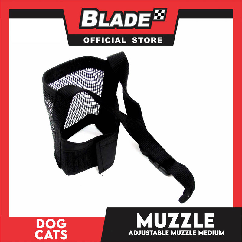 Dog Nylon Muzzle Head Mask with Adjustable Strap (Medium) Anti-Bite