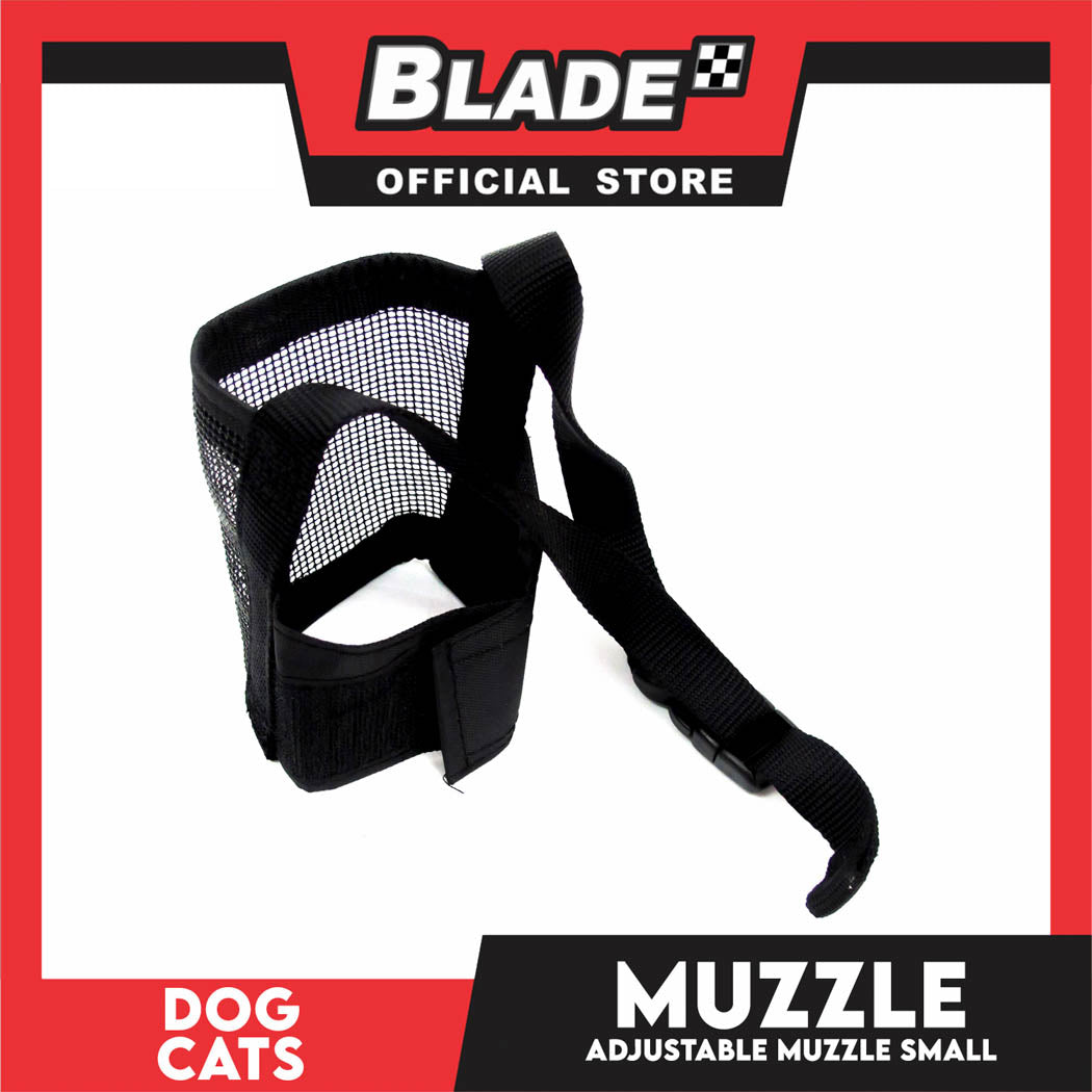 Dog Nylon Muzzle Head Mask with Adjustable Strap (Small) Anti-Bite