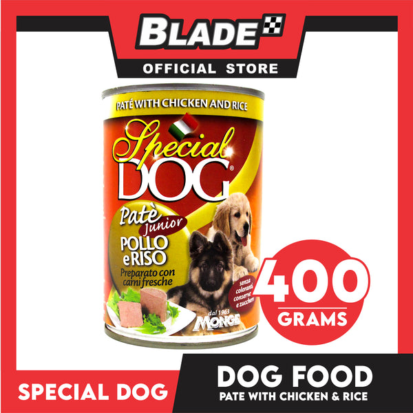 Monge Special Dog Pate Junior 400g (Pate With Chicken And Rice) Dog Wet Food, Dog Canned Food