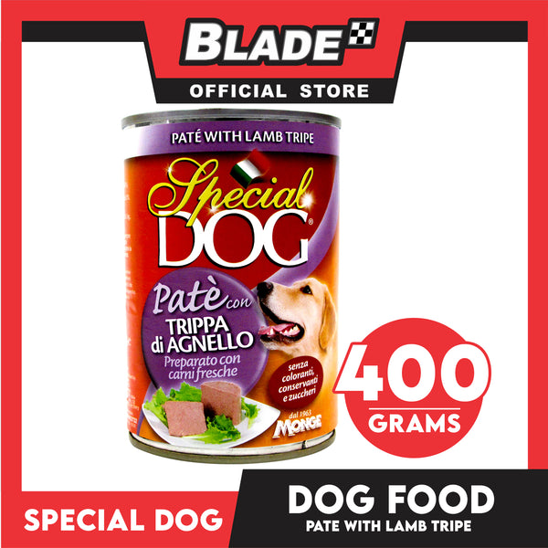 Monge Special Dog Pate 400g (Pate With Lamb Tripe) Dog Wet Food, Dog Canned Food