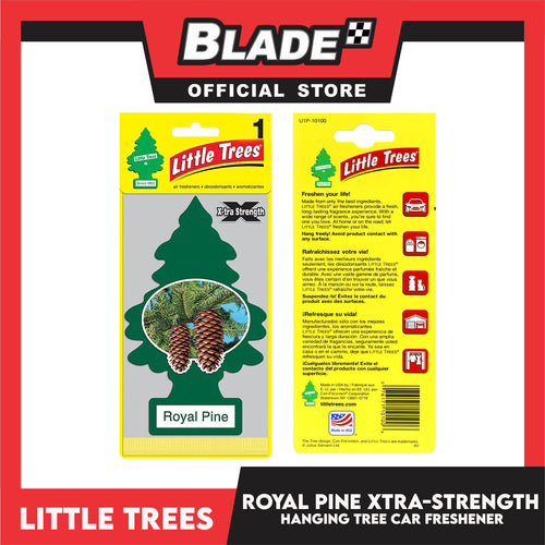 4pcs Little Trees Car Air Freshener X-tra Strength 10601 (Royal pine) Hanging Tree Provides Long Lasting Scent