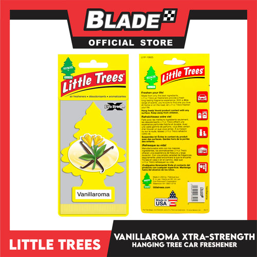 4pcs Little Trees Car Air Freshener X-tra Strength 10605 (Vanillaroma) Hanging Tree Provides Long Lasting Scent