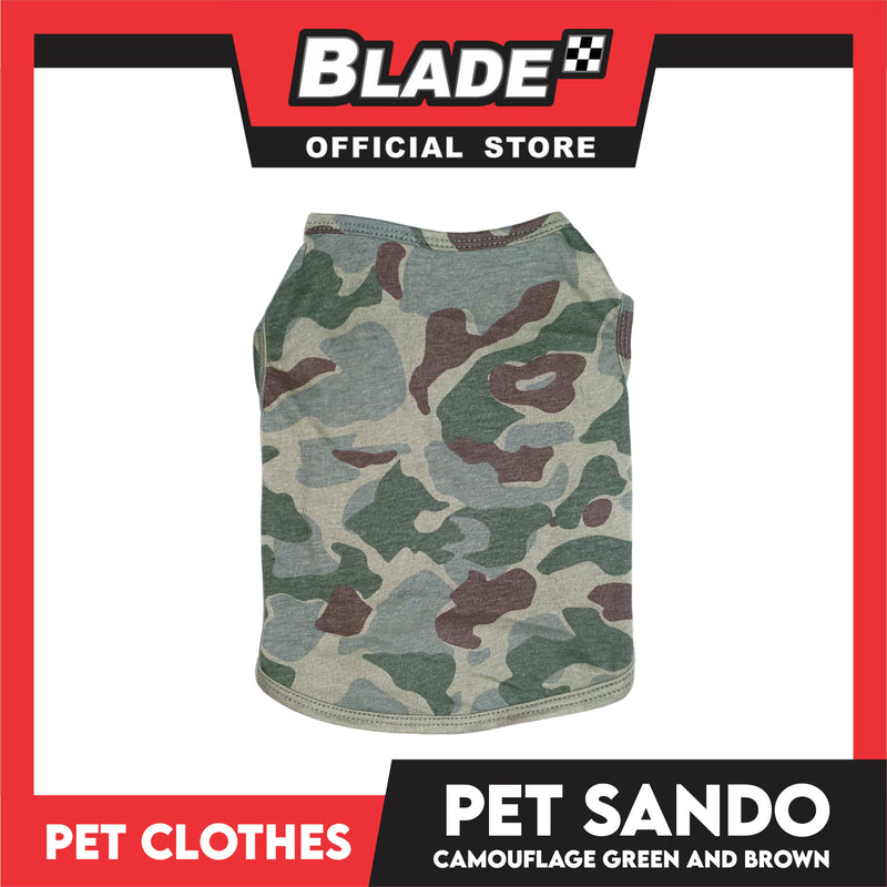 Pet Sando Camouflage Green and Brown (Medium) Perfect Fit for Dogs and Cats