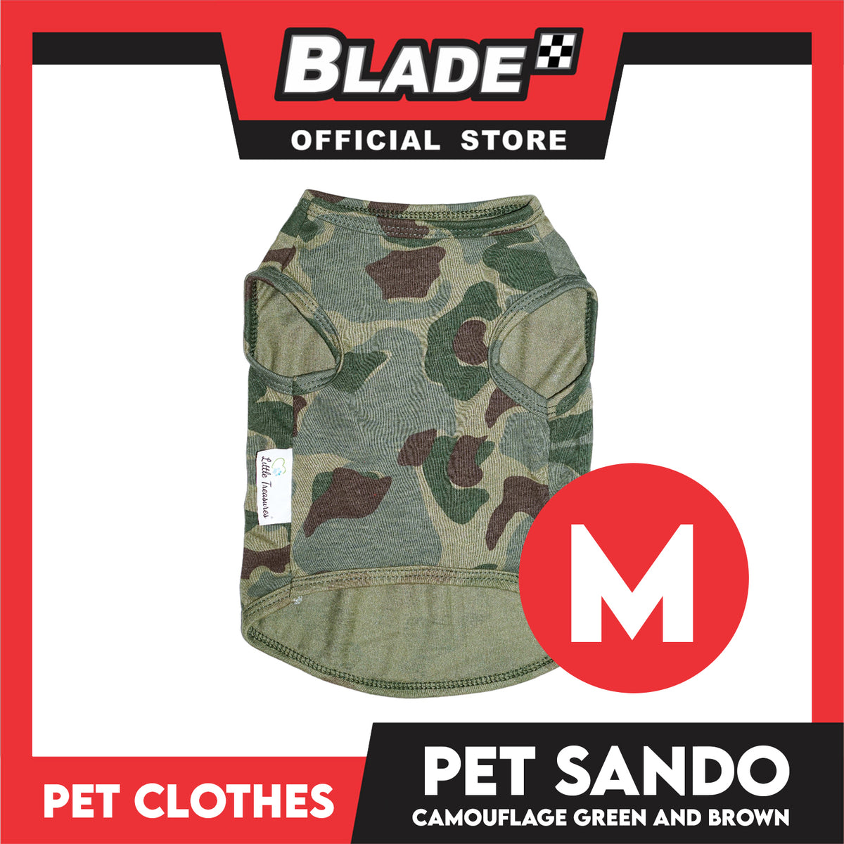 Pet Sando Camouflage Green and Brown (Medium) Perfect Fit for Dogs and Cats