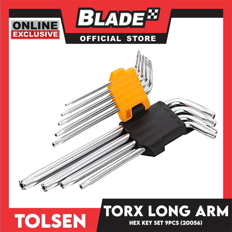 Tolsen 9pcs Torx Long Arm Hex Key Set 20056