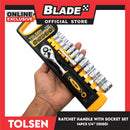 Tolsen  14pcs 1/4 Ratchet handle With Socket Set 15150