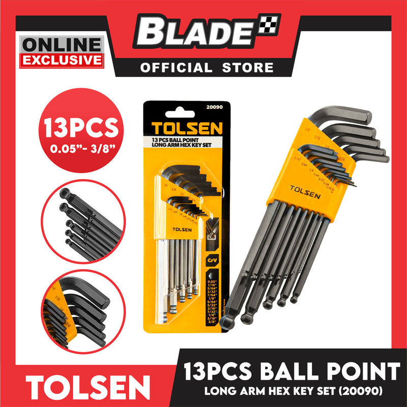 Tolsen 20090 13pcs Ball Point long Arm Hex Key Set