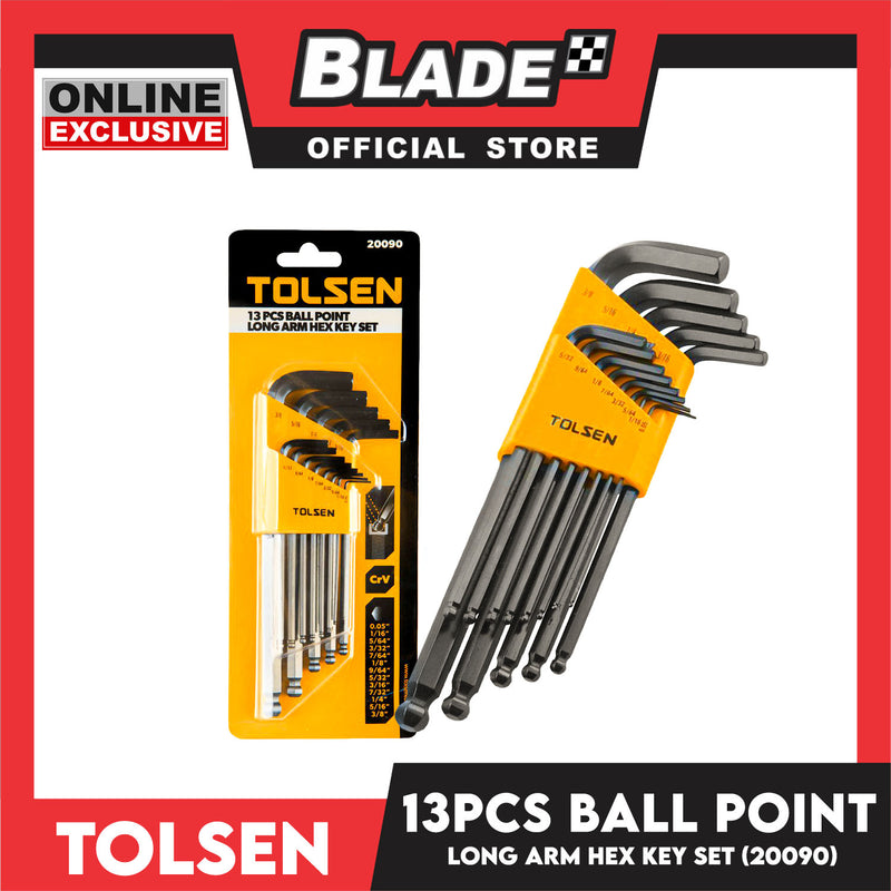 Tolsen 20090 13pcs Ball Point long Arm Hex Key Set