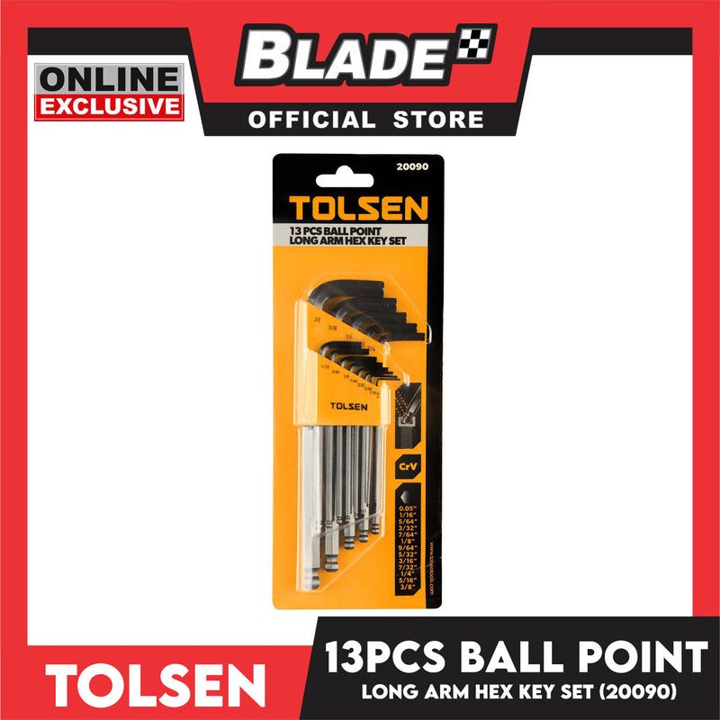 Tolsen 20090 13pcs Ball Point long Arm Hex Key Set