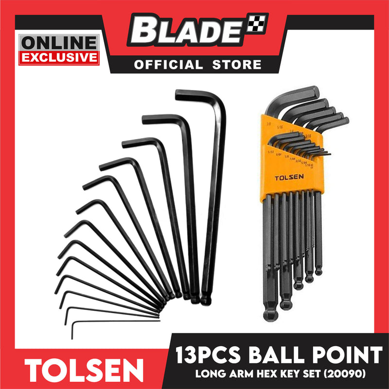 Tolsen 20090 13pcs Ball Point long Arm Hex Key Set
