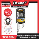 Tolsen 7pcs Flexible Head Combination Ratchet Spanner Set 15259