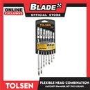 Tolsen 7pcs Flexible Head Combination Ratchet Spanner Set 15259