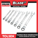 Tolsen 7pcs Flexible Head Combination Ratchet Spanner Set 15259