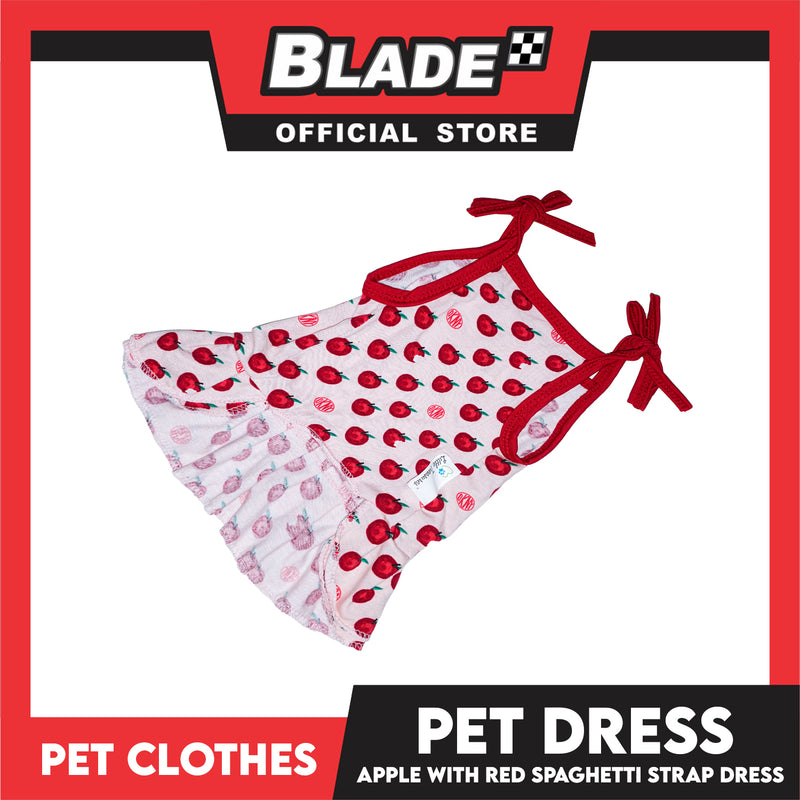 Pet Dress Red Spaghetti Strap Dress with (Medium) Perfect Fit for Dogs and Cats