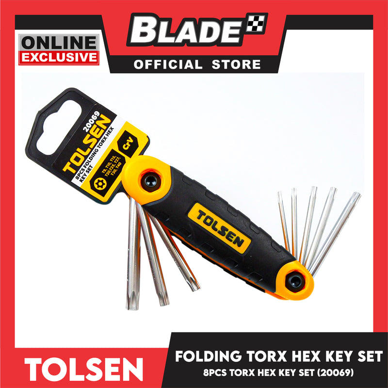 Tolsen 8pcs Folding Torx Hex Key Set 20069