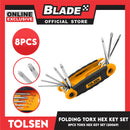 Tolsen 8pcs Folding Torx Hex Key Set 20069