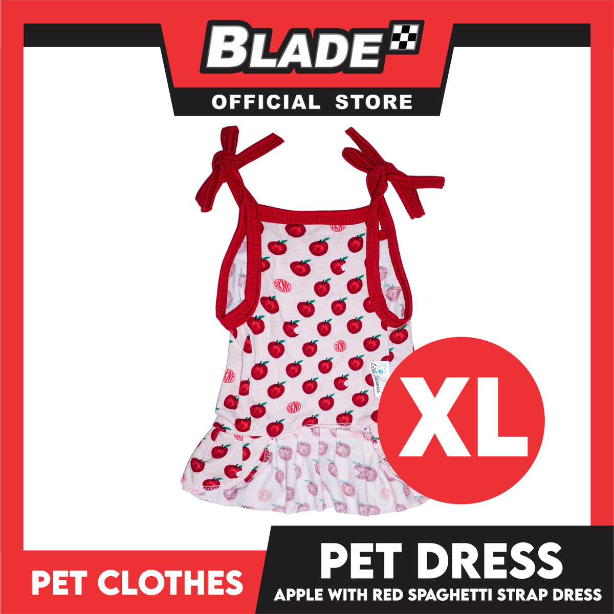 Pet Dress Red Spaghetti Strap Dress with (Extra Large) Perfect Fit for Dogs and Cats