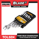 Tolsen 7pcs Fixed Head Combination Ratchet Spanner Set 15229