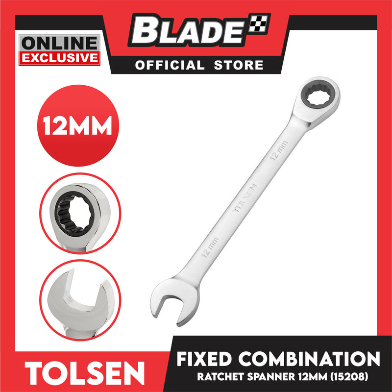 Tolsen 12mm Fixed Combination Ratchet Spanner 15208