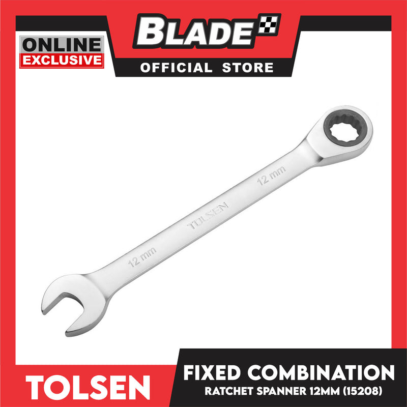 Tolsen 12mm Fixed Combination Ratchet Spanner 15208
