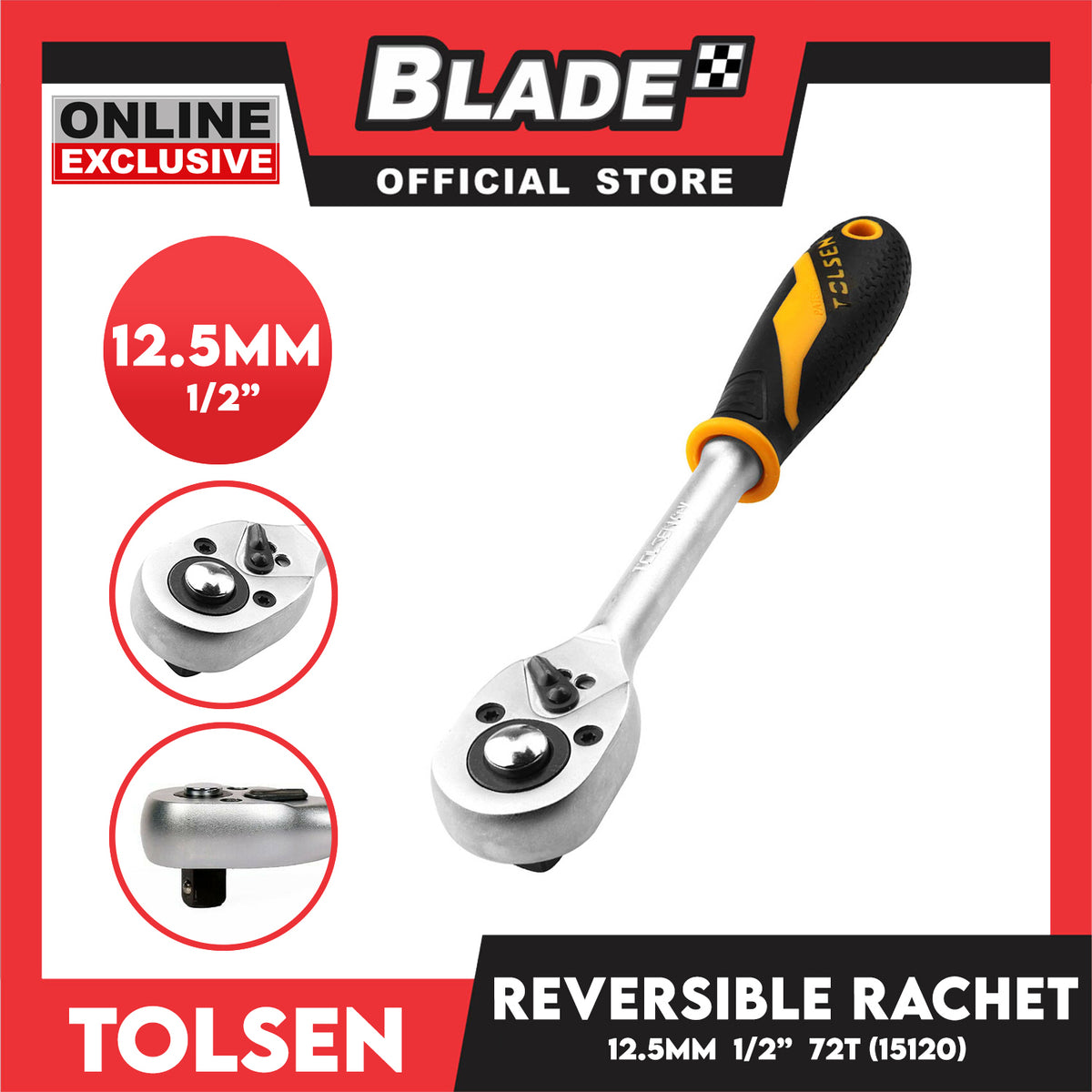 Tolsen Industrial Reversible Ratchet 15120