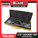 Tolsen  24pcs 1/2 Industrial Socket Set With Steel Case 15141