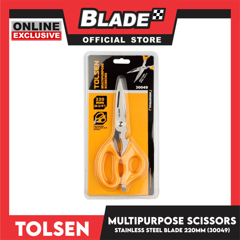 Tolsen  220mm Multipurpose Scissors Stainless Steel Blade 30049