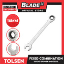 Tolsen Fixed Combination Rachet Spanner 16mm Chrome Plated And Satin Finish 15212