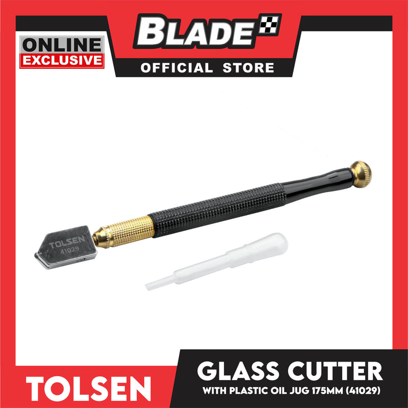 Tolsen 175mm Glass Cutter With Plastic Oil Jug 41029