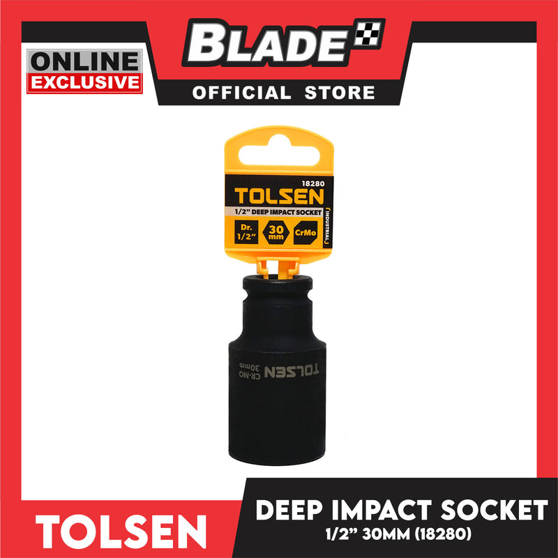 Tolsen 1/2' 30mm ' Deep Impact Socket Industrial 18280