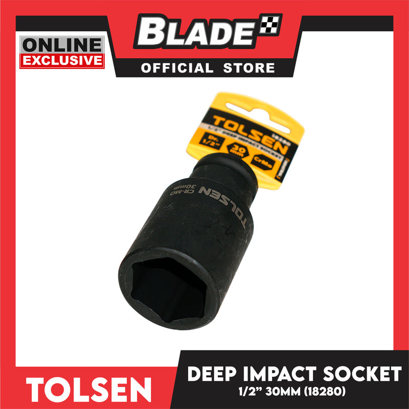 Tolsen 1/2' 30mm ' Deep Impact Socket Industrial 18280