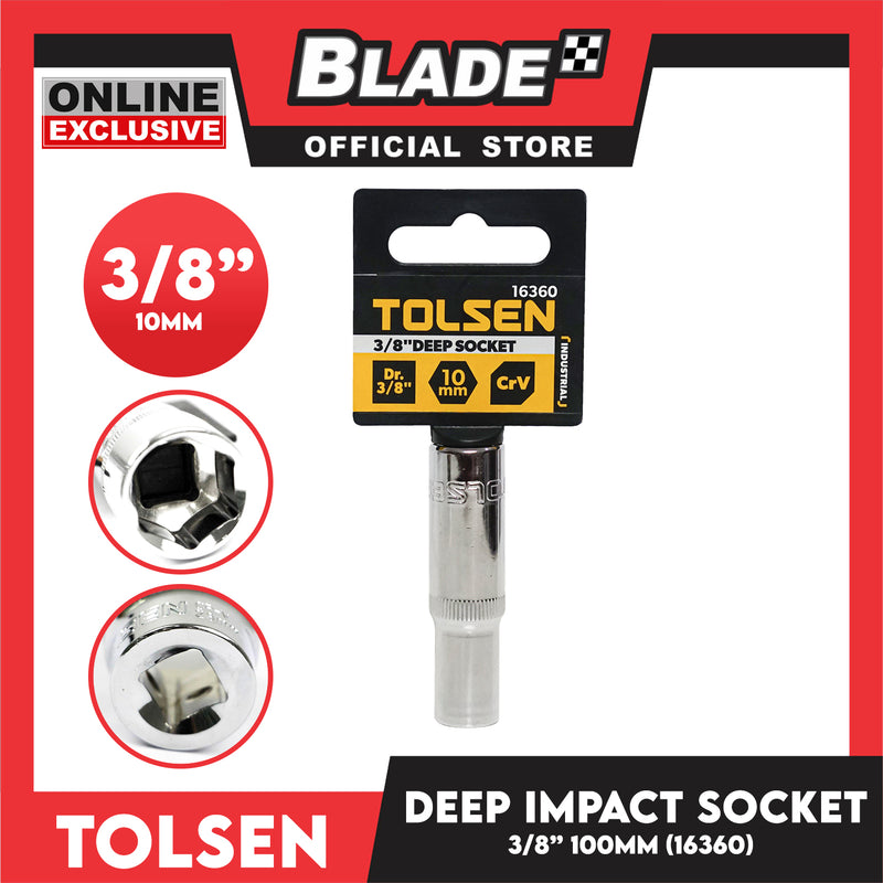 Tolsen 3/8' Deep Impact Socket Industrial 16360