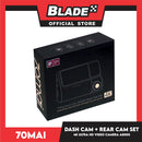 70mai Dash Cam 4K A800S + Rear Cam Set 3840 x 2160 Resolution (Black) 4K Ultra HD Video, Built-In Wifi And GPS , App Enabled, Rear Camera