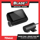 70mai Dash Cam 4K A800S + Rear Cam Set 3840 x 2160 Resolution (Black) 4K Ultra HD Video, Built-In Wifi And GPS , App Enabled, Rear Camera