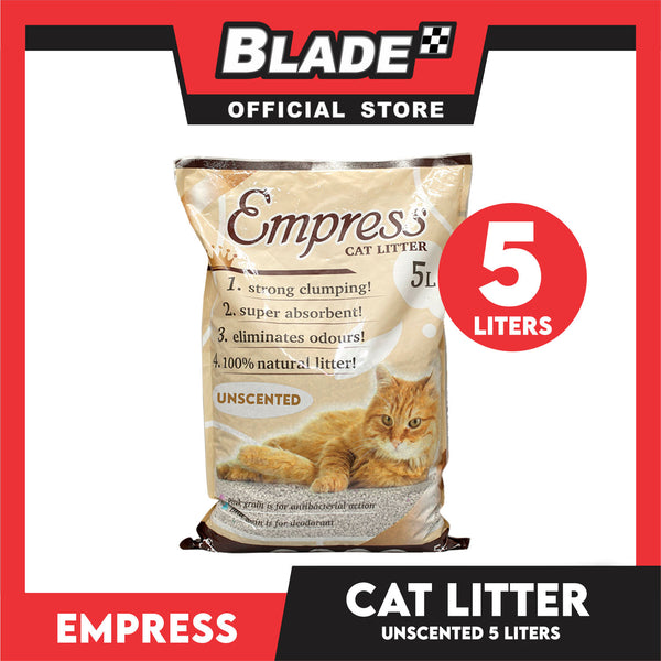 Empress Cat Litter 5 Liters (Unscented) Strong Clumping Natural Cat Litter