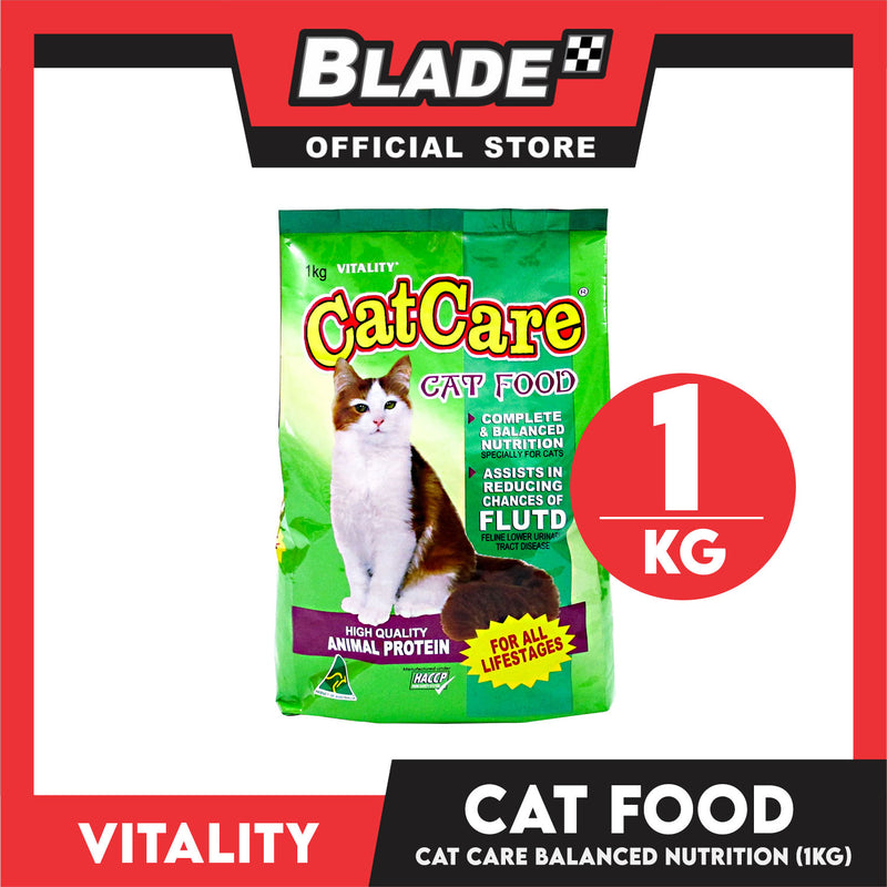 Vitality Cat Care Cat Food 1kg High Quality Animal Protein, Complete And Balanced Nutrition For All Lifestages Cat Food, Cat Dry Food